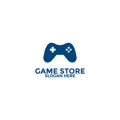 game store logo design template, game pad or game controller logo icon