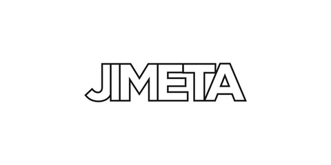 Jimeta in the Nigeria emblem. The design features a geometric style, vector illustration with bold typography in a modern font. The graphic slogan lettering.