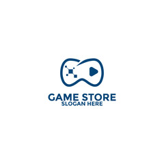 game store logo design template, game tech modern logo icon vector