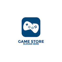 game store logo design template, game pad or game controller logo icon