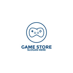 game store logo design template, game pad or game controller logo icon