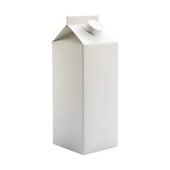 empty milk carton isolated on background