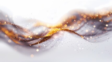 A trail of particles in an abstract background, with a vignette effect and a cozy atmosphere,...