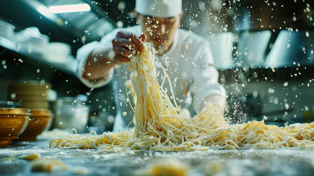 A skilled chef in a professional kitchen