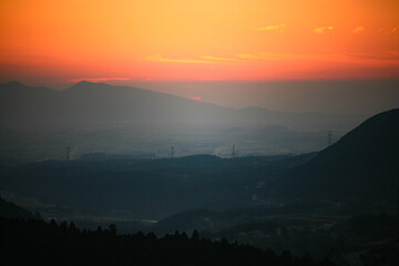 熊本の阿蘇で出会った秋のトワイライトの風景