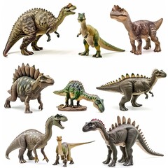 Dinosaur set. Stegosaurus Dimetrodon