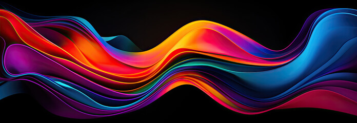Abstract wavy lines in a fluid gradient