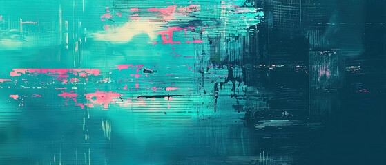 Cyber aesthetic digital glitch artwork
