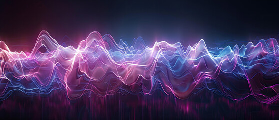 Colorful digital wave spectrum design