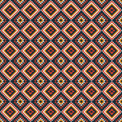 Tribal seamless pattern. Geometric design. Native American Indian background, blanket, rug. Ethnic print.