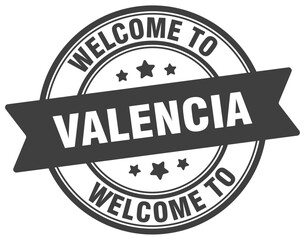 Welcome to Valencia stamp. Valencia round sign