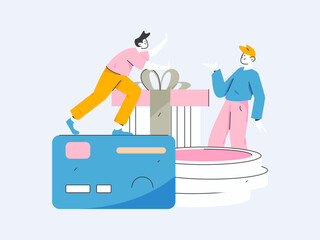 Internet financial management investment flat vector concept operation hand drawn illustration
