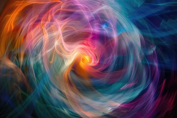 Obraz premium Light painting of swirling colors representing the different hues of gemstones, creating an abstract