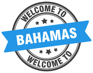 Welcome to Bahamas stamp. Bahamas round sign