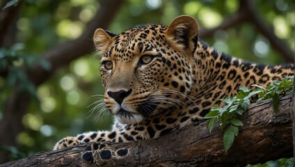 close up portrait of a leopard