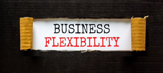 Business flexibility symbol. Concept words Business flexibility on beautiful white paper. Beautiful...