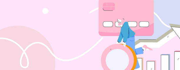 Internet financial management investment flat vector concept operation hand drawn illustration
