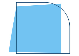 pastel blue modern frame