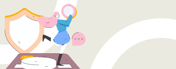 Internet financial management investment flat vector concept operation hand drawn illustration
