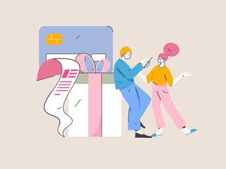 Internet financial management investment flat vector concept operation hand drawn illustration
