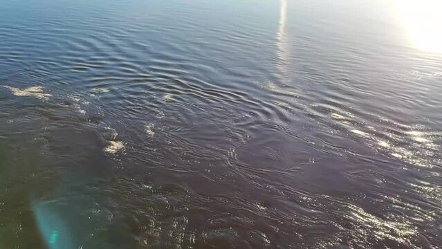 current on the river, water and sun