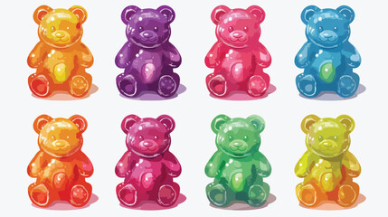 Jelly bears pack. Mix of gummy candies marmalade color