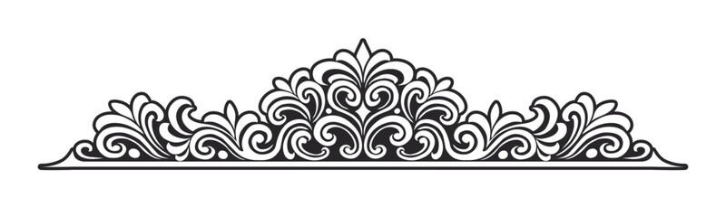 Vintage Baroque Victorian frame border monogram floral engraved scroll ornament