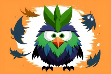 cartoon illustration raven head, t-shirt art, vector,  vibrant colors, bird, Bold, Dynamic, Fierce, Mysterious, Intelligent, Majestic, Beak, Feathers, Eyes, Talons, Aggressive, Edgy, Gothic, Dark