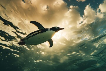 Golden Hour Encounter: Penguin's Perspective