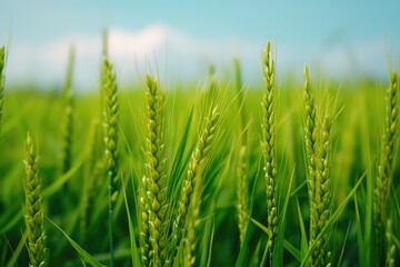 Obraz premium Vibrant Paddy Fields at Sunset