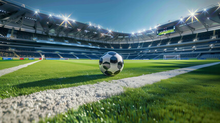 soccer ball in stadium