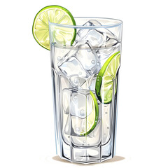 Drink Glass Isolated on Transparent Background