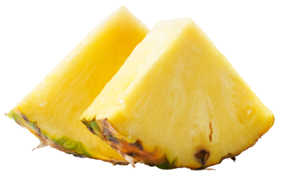Slices of fresh pineapple
