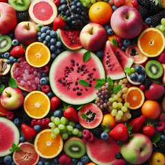 fresh fruits in full frame- healthy eating