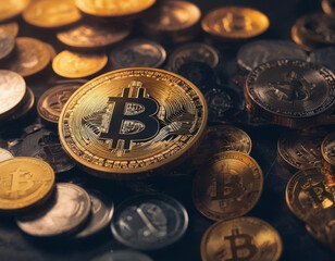 Il Bitcoin è posizionato su una mappa del mondo, suggerendo la sua natura globale.