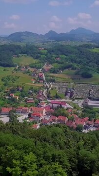 Aerial view of beautiful Croatia landscape