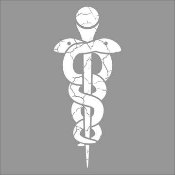 Schlangen Symbol Asklepiosstab Aesculap &Auml;skulapstab