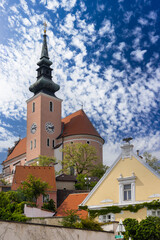 Obraz premium Typical small town Poysdorf - wine center, Lower Austria, Austria