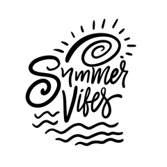 Experience the artistic expression of summer vibes through handdrawn typography art