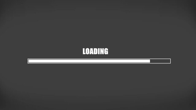 Futuristic bar loading screen motion graphic, simple and modern animation on grey background