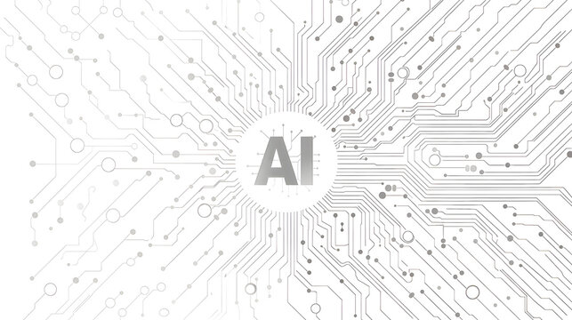 Symbol Image Futuristic Digital Network AI Artificial Intelligence Logo in a Circuit Board Design Representing Advanced Technology and Innovation Wallpaper Digital Art Poster Brainstorming Map Magazin