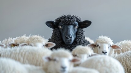 Being distinctive and unique, with its own identity and special abilities, sets one apart from the rest like a black sheep in a flock of white sheep, emerging as a leader
