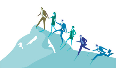 Karriere Aufstieg, Geschäfts Verbesserung, Illustration Konzept, 