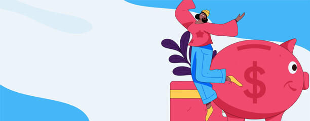 Internet financial management investment flat vector concept operation hand drawn illustration
