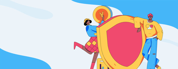 Internet financial management investment flat vector concept operation hand drawn illustration
