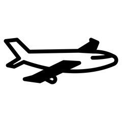 plane icon on white background