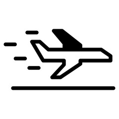 plane icon on white background