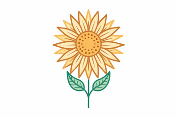 A beautiful sunflower vector artwork illustration 