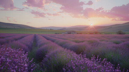a vast lavender field in full bloom