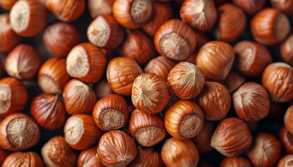 Obraz premium A Pile of Brown Nuts
